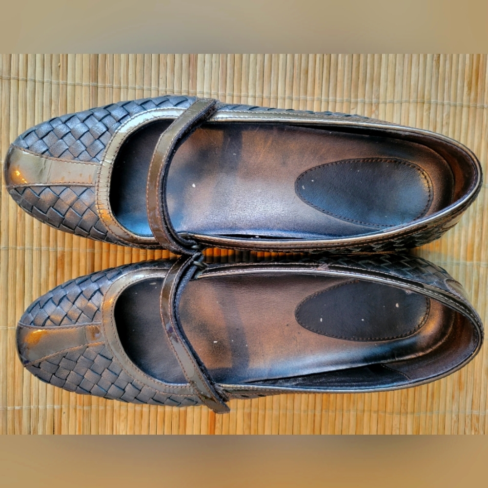Bronze Cole Haan X Nike Air woven leather Mary Jane ballet flats (6)🩰